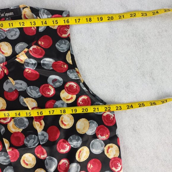 Le Suit Separates Womans Black, Red, Gray, Yellow Sleeveless Blouse Size 2X - Picture 9 of 11